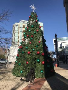 Snowy with Christmas Tree in Evanston